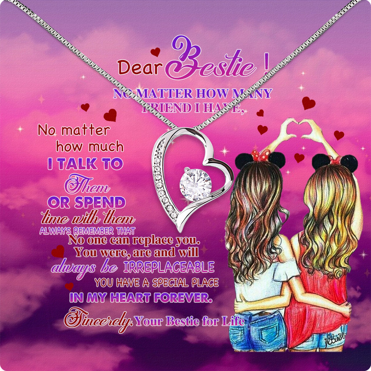 Best Friend Necklace - A Heartfelt Gift for Your Forever Friend - Larvincy