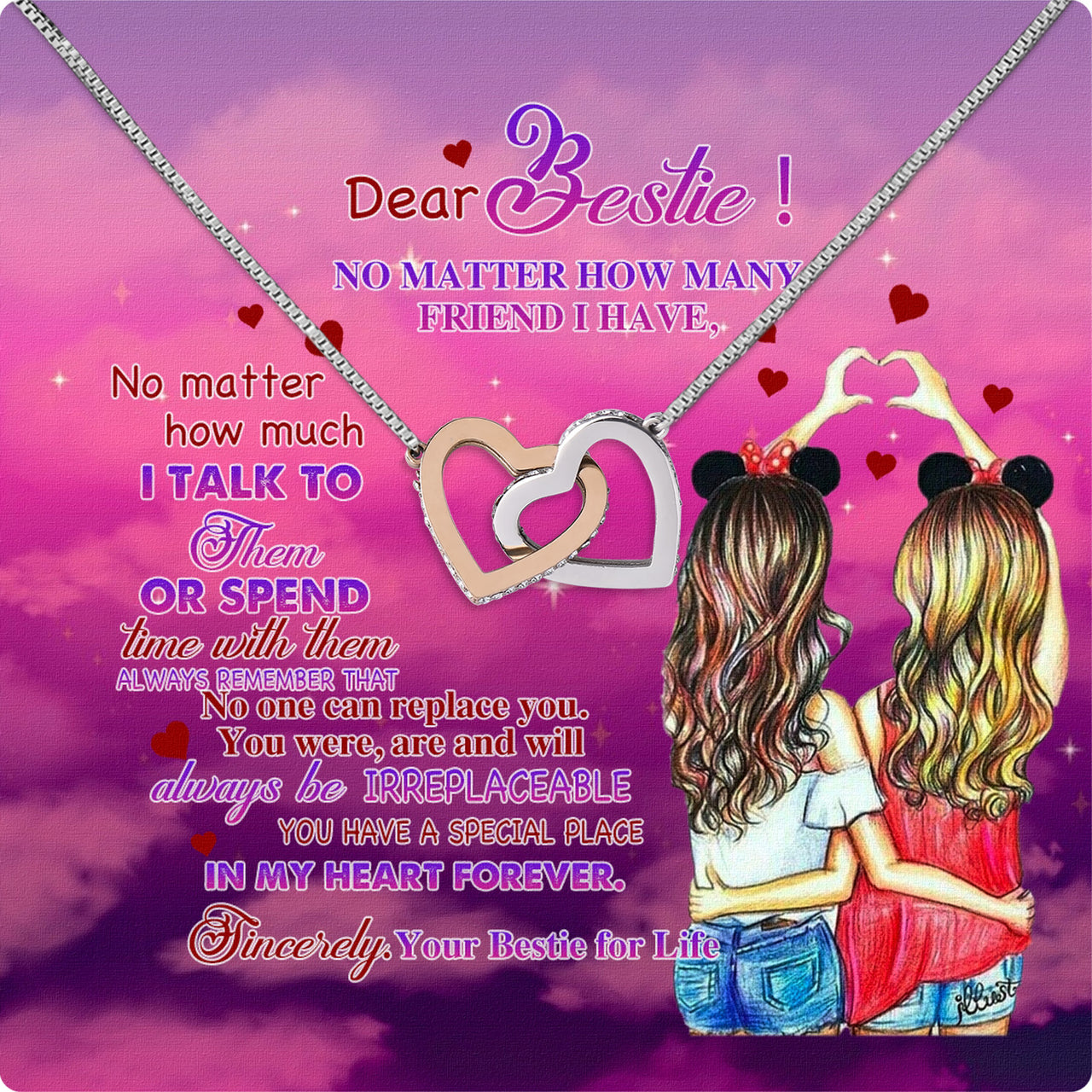 Best Friend Necklace - A Heartfelt Gift for Your Forever Friend - Larvincy