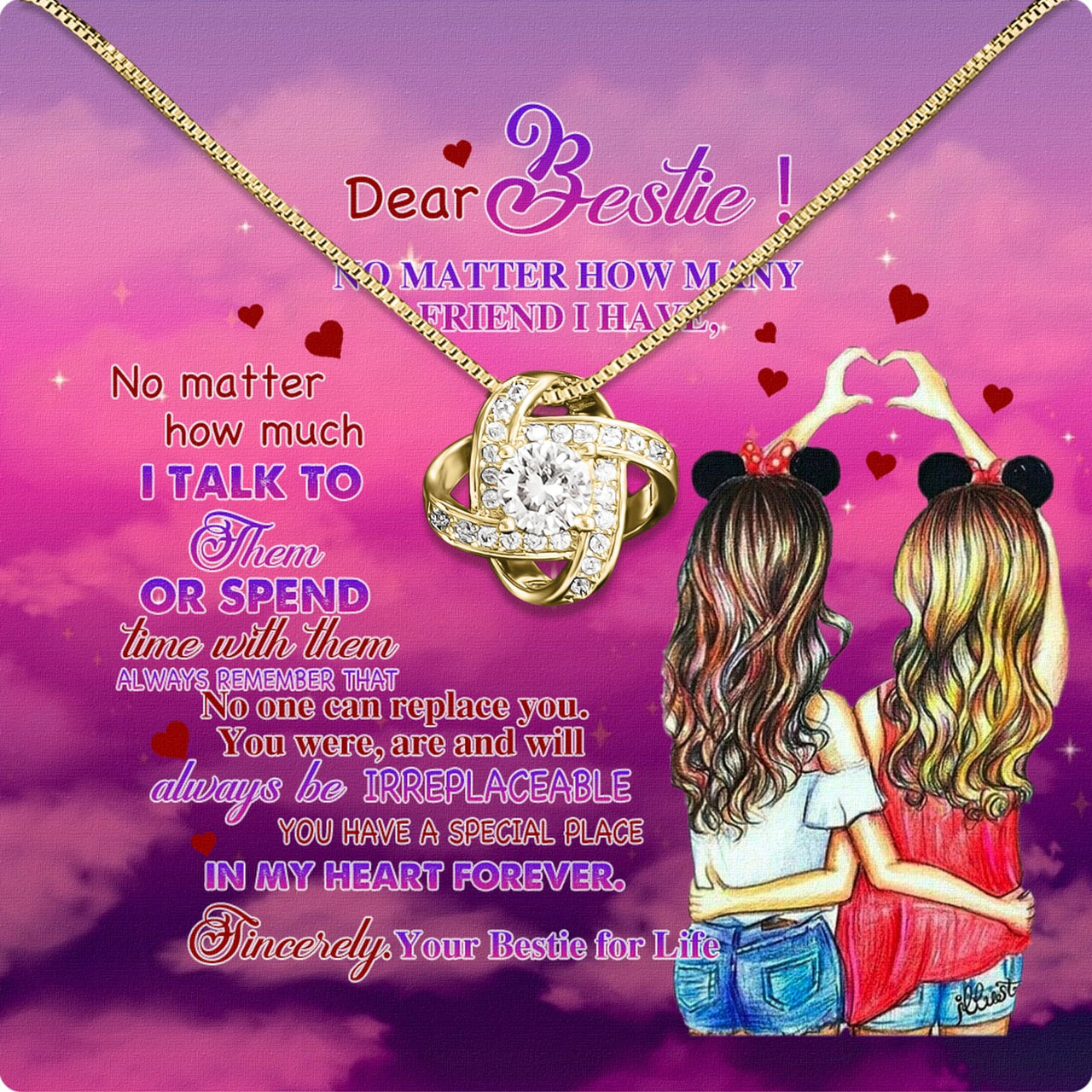 Best Friend Necklace - A Heartfelt Gift for Your Forever Friend - Larvincy