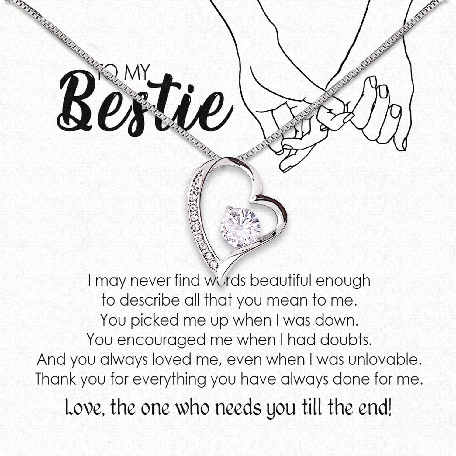 Best Friend Necklace - A Heartfelt Gift for Your Forever Friend - Larvincy