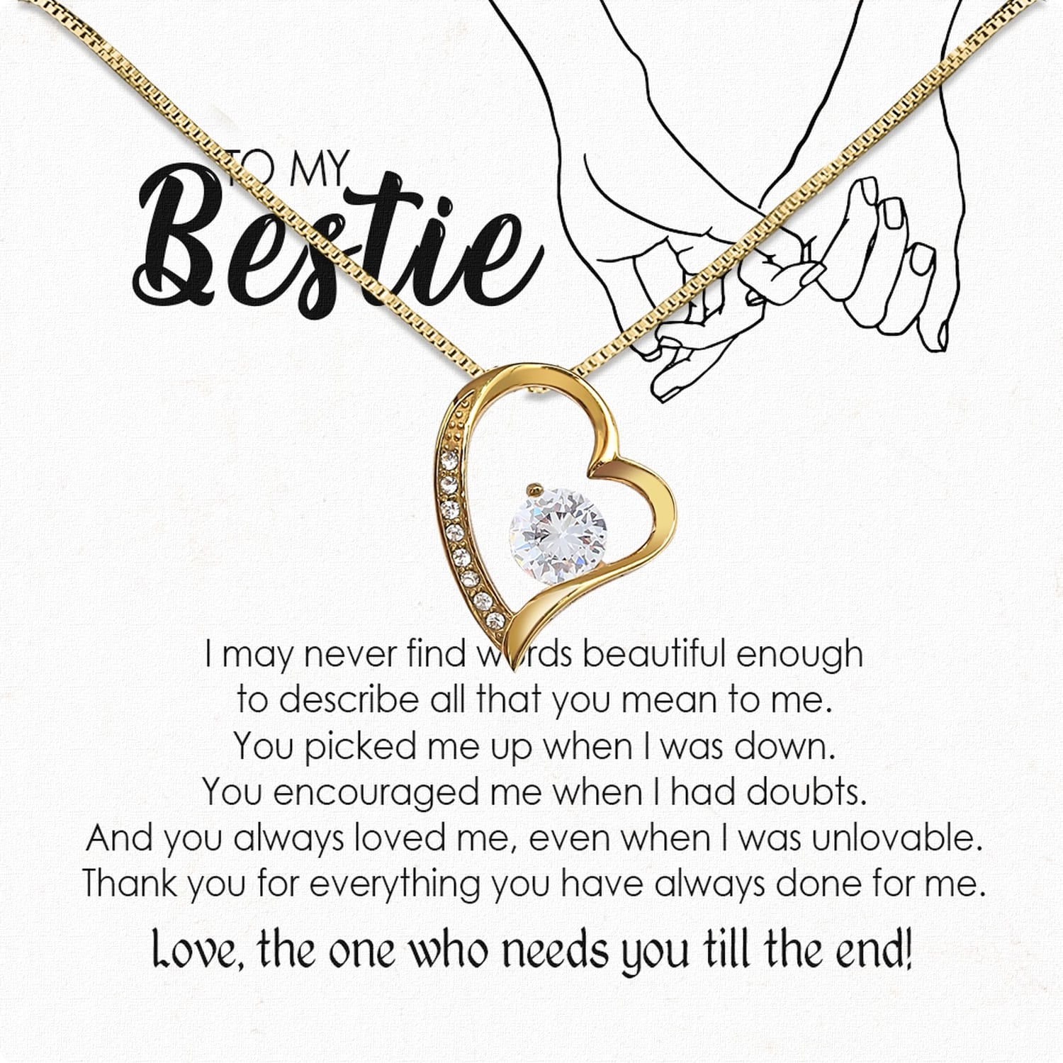 Best Friend Necklace - A Heartfelt Gift for Your Forever Friend - Larvincy