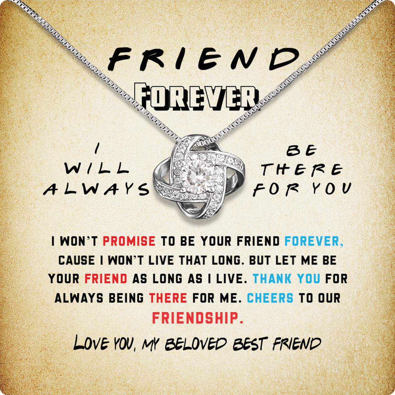 Best Friend Necklace - A Heartfelt Gift for Your Forever Friend - Larvincy