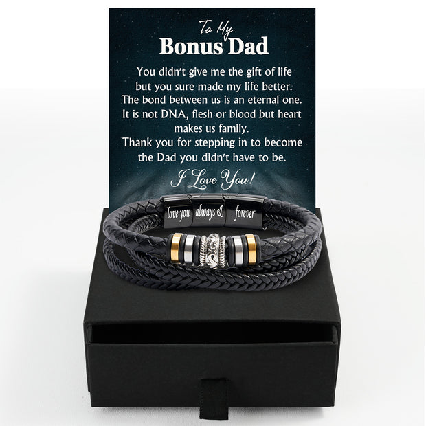 Bracelet Necklace Gifts For Bonus Dad With Personalized Message Card Necklace
