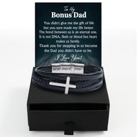Bracelet Necklace Gifts For Bonus Dad With Personalized Message Card Necklace