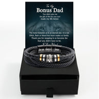Bracelet Necklace Gifts For Bonus Dad With Personalized Message Card Necklace
