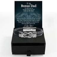 Bracelet Necklace Gifts For Bonus Dad With Personalized Message Card Necklace