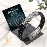 Bracelet Necklace Gifts For Bonus Dad With Personalized Message Card Necklace