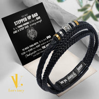 Bracelet Necklace Gifts For Bonus Dad With Personalized Message Card Necklace