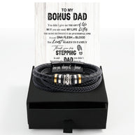 Bracelet Necklace Gifts For Bonus Dad With Personalized Message Card Necklace