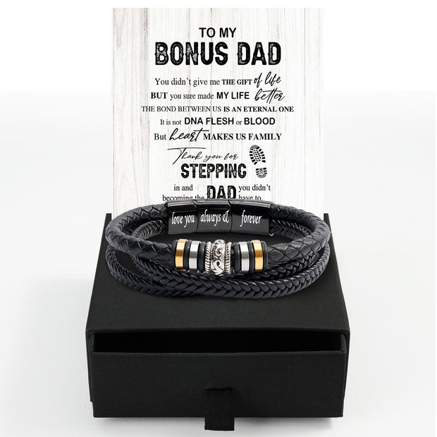 Bracelet Necklace Gifts For Bonus Dad With Personalized Message Card Necklace