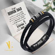 Bracelet Necklace Gifts For Bonus Dad With Personalized Message Card Necklace