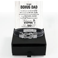 Bracelet Necklace Gifts For Bonus Dad With Personalized Message Card Necklace