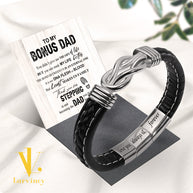 Bracelet Necklace Gifts For Bonus Dad With Personalized Message Card Necklace