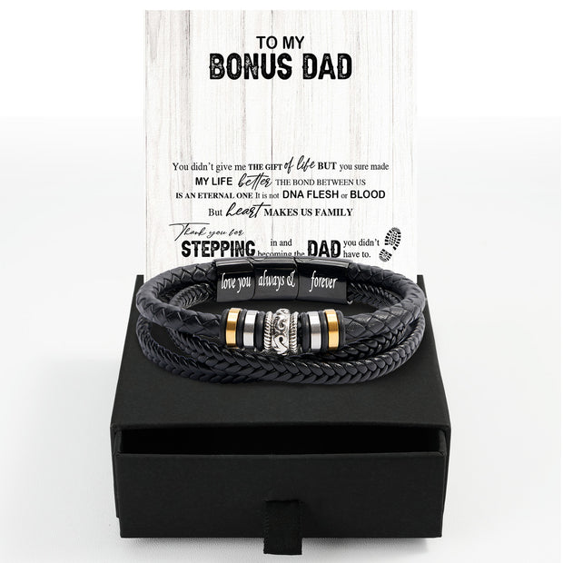 Bracelet Necklace Gifts For Bonus Dad With Personalized Message Card Necklace