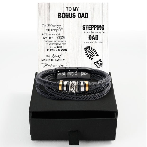 Bracelet Necklace Gifts For Bonus Dad With Personalized Message Card Necklace
