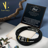 Bracelet Necklace Gifts For Bonus Dad With Personalized Message Card Necklace