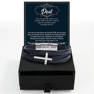 Bracelet Necklace Gifts For Bonus Dad With Personalized Message Card Necklace