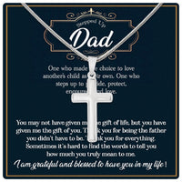 Thumbnail for Cuban Necklace Gifts For Bonus Dad With Personalized Message Card Necklace