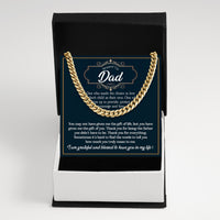 Thumbnail for Cuban Necklace Gifts For Bonus Dad With Personalized Message Card Necklace