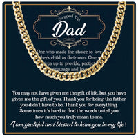 Thumbnail for Cuban Necklace Gifts For Bonus Dad With Personalized Message Card Necklace