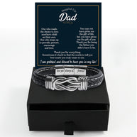 Bracelet Necklace Gifts For Bonus Dad With Personalized Message Card Necklace