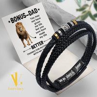 Thumbnail for Bracelet Necklace Gifts For Bonus Dad With Personalized Message Card Necklace