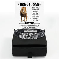 Thumbnail for Bracelet Necklace Gifts For Bonus Dad With Personalized Message Card Necklace