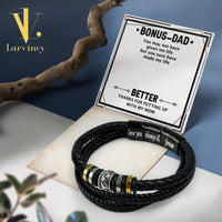 Thumbnail for Bracelet Necklace Gifts For Bonus Dad With Personalized Message Card Necklace