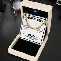 Thumbnail for Cuban Necklace Gifts For Bonus Dad With Personalized Message Card Necklace