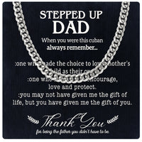 Thumbnail for Cuban Necklace Gifts For Bonus Dad With Personalized Message Card Necklace