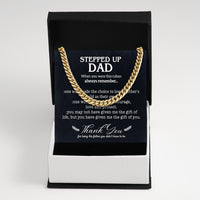 Thumbnail for Cuban Necklace Gifts For Bonus Dad With Personalized Message Card Necklace