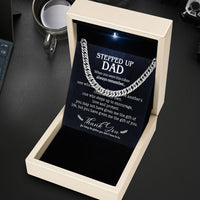 Thumbnail for Cuban Necklace Gifts For Bonus Dad With Personalized Message Card Necklace