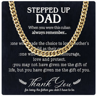 Thumbnail for Cuban Necklace Gifts For Bonus Dad With Personalized Message Card Necklace