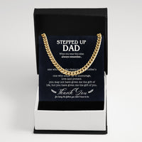 Thumbnail for Cuban Necklace Gifts For Bonus Dad With Personalized Message Card Necklace