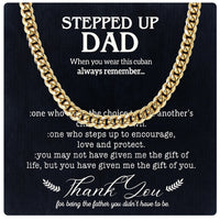 Thumbnail for Cuban Necklace Gifts For Bonus Dad With Personalized Message Card Necklace