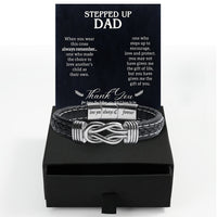 Thumbnail for Bracelet Necklace Gifts For Bonus Dad With Personalized Message Card Necklace