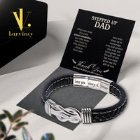 Thumbnail for Bracelet Necklace Gifts For Bonus Dad With Personalized Message Card Necklace