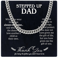 Thumbnail for Cuban Necklace Gifts For Bonus Dad With Personalized Message Card Necklace