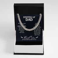 Thumbnail for Cuban Necklace Gifts For Bonus Dad With Personalized Message Card Necklace