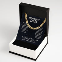 Thumbnail for Cuban Necklace Gifts For Bonus Dad With Personalized Message Card Necklace