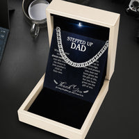 Thumbnail for Cuban Necklace Gifts For Bonus Dad With Personalized Message Card Necklace