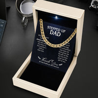 Thumbnail for Cuban Necklace Gifts For Bonus Dad With Personalized Message Card Necklace