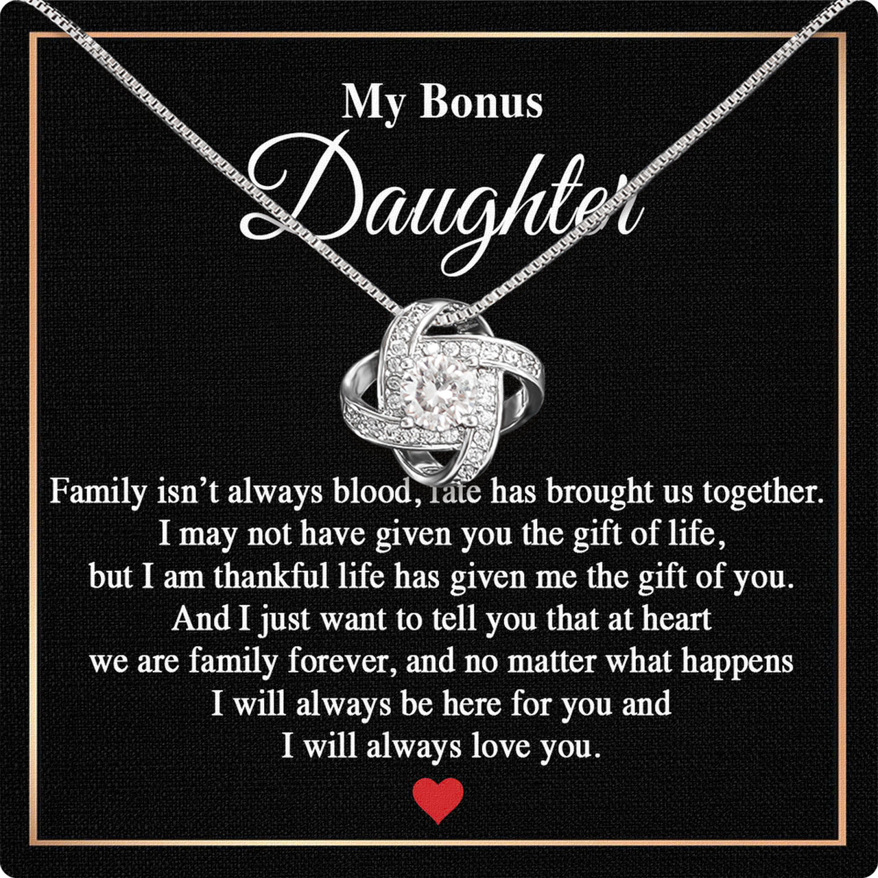 Bonus Daughter Necklace: A Symbol of Everlasting Love and Belonging