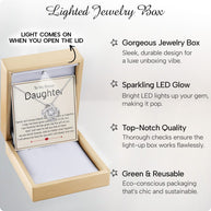 To My Bonus Daughter Necklace  With Heartfelt Message - Unique Jewelry For Bonus Daughter - We Are Family