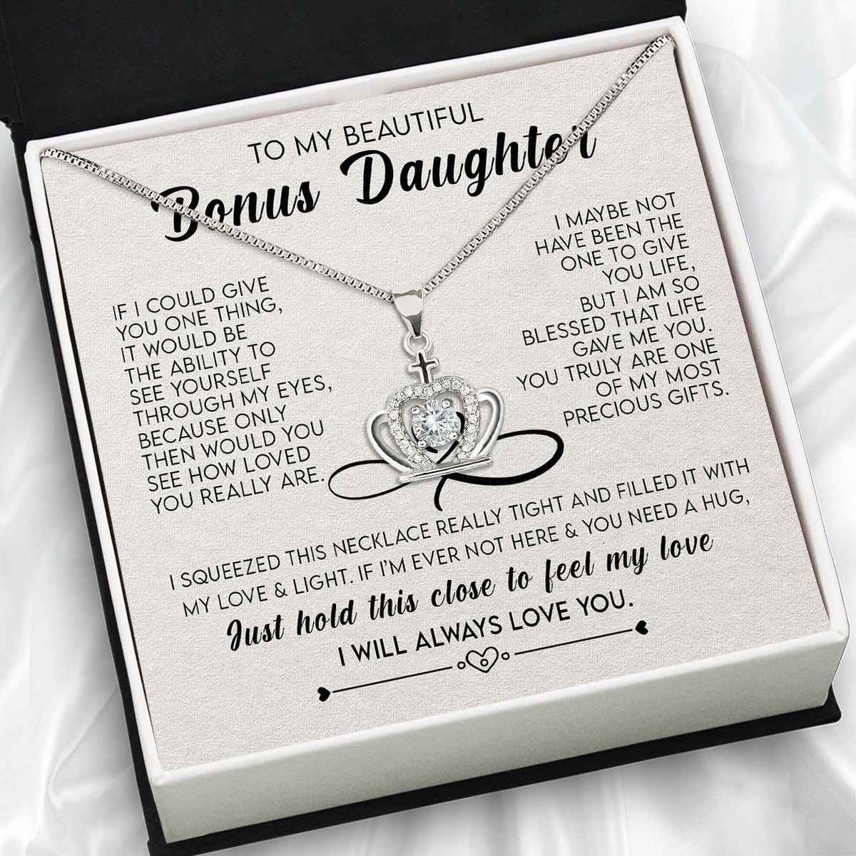 Necklace for Your Bonus Daughter: A Gift to Treasure Forever - Larvincy Luxe