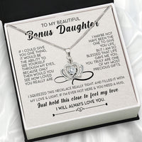 Thumbnail for Necklace for Your Bonus Daughter: A Gift to Treasure Forever - Larvincy Luxe