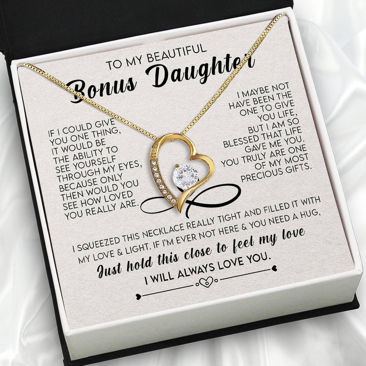 Necklace for Your Bonus Daughter: A Gift to Treasure Forever - Larvincy Luxe