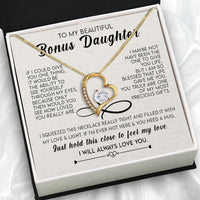 Thumbnail for Necklace for Your Bonus Daughter: A Gift to Treasure Forever - Larvincy Luxe