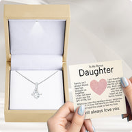 To My Bonus Daughter Necklace  With Heartfelt Message - Unique Jewelry For Bonus Daughter - Brought Us Together