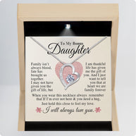 To My Bonus Daughter Necklace With Message Card - You Are One of My Most Precious Gifts